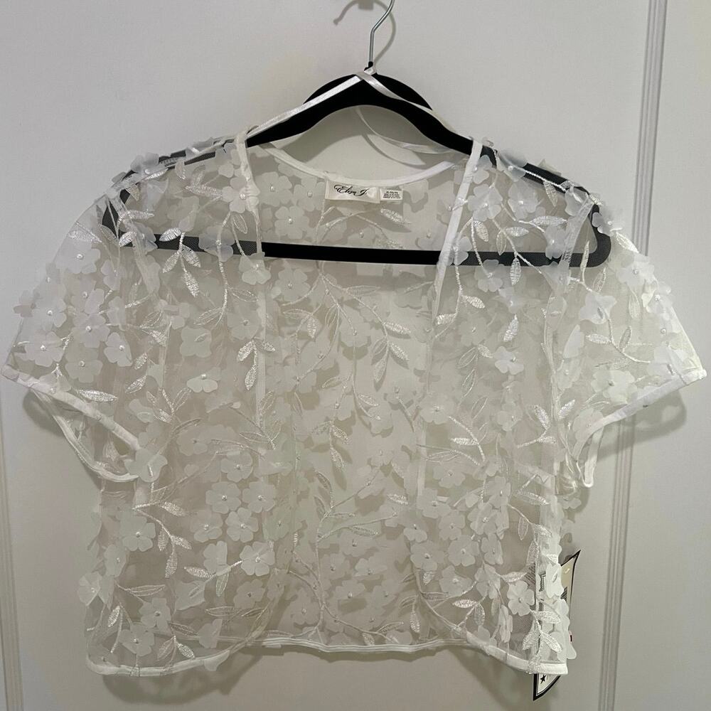Eliza J Women's Floral Cap-Sleeve Shrug Size XL✨